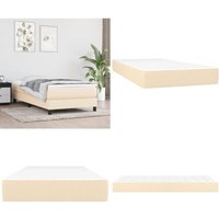 Taschenfederkernmatratze Creme 80x200x20 cm Stoff - Taschenfederkernmatratze - Matratze - Cremefarbene Matratze - Bettmatratze - Federkernmatratze von VIDAXL