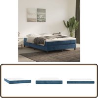 Taschenfederkernmatratze Dunkelblau 140x200x20 cm Samt - Samtmatratze - Federkernmatratze - Doppelbettmatratze - Matratze 140x200 - Dunkelblaue Taschenfederkernmatratze Dunkelblau 140x200x20 cm Samt - Samtmatratze - Federkernmatratze - Doppelbettmatratze - Matratze 140x200 - Dunkelblaue von VIDAXL