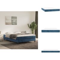 Taschenfederkernmatratze Dunkelblau 140x200x20 cm Samt - Samtmatratze - Federkernmatratze - Doppelbettmatratze - Matratze 140x200 - Dunkelblaue von VIDAXL