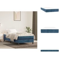 Vidaxl - Taschenfederkernmatratze Dunkelblau 90x200x20 cm Samt - Samtmatratze - Federkernmatratze - Doppelbettmatratze - Nachttischlampe Vidaxl - Taschenfederkernmatratze Dunkelblau 90x200x20 cm Samt - Samtmatratze - Federkernmatratze - Doppelbettmatratze - Nachttischlampe von VIDAXL