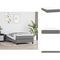 Taschenfederkernmatratze Dunkelgrau 100x200x20 cm Stoff - Taschenfederkernmatratze - Matratze - Doppelbettmatratze - Schlafkomfort - Federkernmatratze von VIDAXL