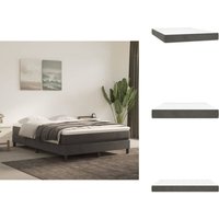 Taschenfederkernmatratze Dunkelgrau 140x200x20 cm Samt - Samtmatratze - Federkernmatratze - Doppelbettmatratze - Matratze 140x200 - Dunkelgraue von VIDAXL