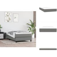 Taschenfederkernmatratze Dunkelgrau 90x200x20 cm Stoff - Taschenfederkernmatte - Matratze - Doppelbett - Bettwäsche - Schlafsystem von VIDAXL