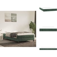 Taschenfederkernmatratze Dunkelgrün 120x200x20 cm Samt - Samtmatratze - Federkernmatratze - Doppelbettmatratze - Matratze 120x200 - Dunkelgrüne von VIDAXL