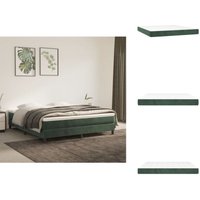 Taschenfederkernmatratze Dunkelgrün 180x200x20 cm Samt - Samtmatratze - Federkernmatratze - Doppelbettmatratze - Matratze 180x200 - Dunkelgrüne von VIDAXL