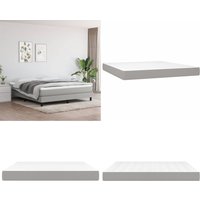 Taschenfederkernmatratze Hellgrau 160x200x20 cm Stoff - Taschenfederkernmatratze - Matratze - Bettwäsche - Schlafsystem - Federkernmatratze - Home & von VIDAXL