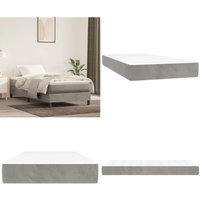 Vidaxl - Taschenfederkernmatratze Hellgrau 80x200x20 cm Samt - Samtmatratze - Federkernmatratze - Bettmatratze - Schlafsystem - Luxusmatratze - Home Vidaxl - Taschenfederkernmatratze Hellgrau 80x200x20 cm Samt - Samtmatratze - Federkernmatratze - Bettmatratze - Schlafsystem - Luxusmatratze - Home von VIDAXL