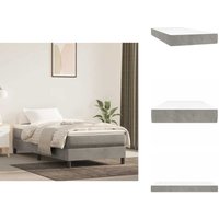 Taschenfederkernmatratze Hellgrau 80x210x20 cm Samt - Taschenfederkern-Matratze - Taschenfederkern-Matratzen - Matratze - Schlafzimmermöbel Taschenfederkernmatratze Hellgrau 80x210x20 cm Samt - Taschenfederkern-Matratze - Taschenfederkern-Matratzen - Matratze - Schlafzimmermöbel von VIDAXL