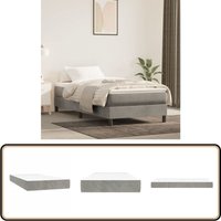 Vidaxl - Taschenfederkernmatratze Hellgrau 90x200x20 cm Samt - Samtmatratze - Federkernmatratze - Bettmatratze - Schlafsystem - Mittelhartes Matratze von VIDAXL