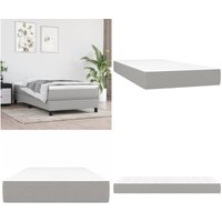 Taschenfederkernmatratze Hellgrau 90x200x20 cm Stoff - Taschenfederkernmatratze - Matratze - Bettwäsche - Schlafsystem - Federkernmatratze - Home & von VIDAXL