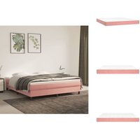 Vidaxl - Taschenfederkernmatratze Rosa 180x200x20 cm Samt - Samtmatratze - Federkernmatratze - Doppelbettmatratze - Rosa Matratze - Bequeme Matratze von VIDAXL