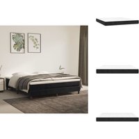 Vidaxl - Taschenfederkernmatratze Schwarz 160x200x20 cm Samt - Samtmatratze - Federkernmatratze - Doppelbettmatratze - Matratze Schwarz von VIDAXL