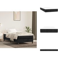 Taschenfederkernmatratze Schwarz 80x200x20 cm Samt - Samtmatratze - Federkernmatratze - Doppelbettmatratze - Schlafsystem - Bettwäsche Taschenfederkernmatratze Schwarz 80x200x20 cm Samt - Samtmatratze - Federkernmatratze - Doppelbettmatratze - Schlafsystem - Bettwäsche von VIDAXL