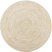 Vidaxl - Teppich,Fußmatte Handgefertigt Jute Weiß und Natur 90 cm Vidaxl - Teppich,Fußmatte Handgefertigt Jute Weiß und Natur 90 cm von VIDAXL
