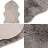 Teppich 60x90 cm Künstlicher Schafspelz Hellgrau - Kuscheldecke - Wohnzimmerteppich - Shaggy Teppich - Fellteppich - Flauschiger Teppich - Home & von VIDAXL