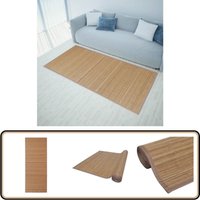Teppich Bambus 100 x 160 cm Braun - Bambus Teppich - Wohnzimmer Teppich - Naturfaser Teppich - Rutschfeste Matte - Bodenbelag von VIDAXL