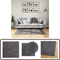 Teppich HUARTE Kurzflor Weich und Waschbar Anthrazit 120x120 cm - Kurzflor-Teppich - Anthrazit - Wohnzimmerteppich - Flurmatte - Schlafzimmersteppich Teppich HUARTE Kurzflor Weich und Waschbar Anthrazit 120x120 cm - Kurzflor-Teppich - Anthrazit - Wohnzimmerteppich - Flurmatte - Schlafzimmersteppich von VIDAXL