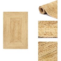 Teppich Handgefertigt Jute 180x250 cm - Naturfaser Teppich - Jute Teppich - Wohnzimmer Teppich - Schlafzimmerschmuck - Flur Teppich Teppich Handgefertigt Jute 180x250 cm - Naturfaser Teppich - Jute Teppich - Wohnzimmer Teppich - Schlafzimmerschmuck - Flur Teppich von VIDAXL