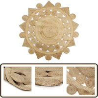 Teppich Handgefertigt Jute Geflochten 90 cm - Naturfaser Teppich - Jute Teppich - Gewebter Teppich - Dekorative Matten - Wohnzimmer Teppich Teppich Handgefertigt Jute Geflochten 90 cm - Naturfaser Teppich - Jute Teppich - Gewebter Teppich - Dekorative Matten - Wohnzimmer Teppich von VIDAXL