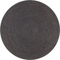 Teppich,Fußmatte Handgefertigt Jute Rund 150 cm Dunkelgrau vidaXL von BONNEVIE