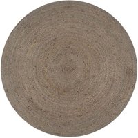 Teppich,Fußmatte Handgefertigt Jute Rund 150 cm Grau vidaXL von BONNEVIE