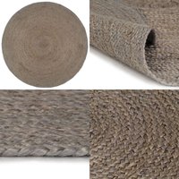 Teppich Handgefertigt Jute Rund 210 cm Grau - Naturfaser Teppich - Jute Teppich - Runder Teppich - Wohnraumteppich - Wohnzimmerteppich - Home & Living Teppich Handgefertigt Jute Rund 210 cm Grau - Naturfaser Teppich - Jute Teppich - Runder Teppich - Wohnraumteppich - Wohnzimmerteppich - Home & Living von VIDAXL