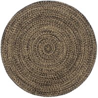 Teppich,Fußmatte Handgefertigt Jute Schwarz und Braun 180 cm vidaXL von BONNEVIE