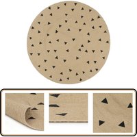 Teppich Handgefertigt Jute mit Dreiecksmuster 90 cm - Vidaxl von VIDAXL