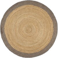 Teppich Handgefertigt Jute mit Grauem Rand 180 cm Vidaxl von VIDAXL
