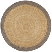 Teppich Handgefertigt Jute mit Grauem Rand 240 cm Vidaxl von VIDAXL