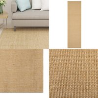 Teppich Natur Sisal 100x350 cm - Sisalteppich - Naturfaser - Wohnraumteppich - Wohnzimmerteppich - Flurmatten - Home & Living von VIDAXL
