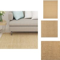 Teppich Natur Sisal 80x100 cm - Sisalteppich - Naturfaser - Wohnraumteppich - Wohnzimmerteppich - Schlafzimmerteppich von VIDAXL