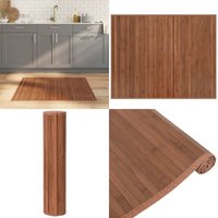 Teppich Rechteckig Braun 80x100 cm Bambus - Bambus Teppich - Wohnraumteppich - Flurmatte - Rutschfeste Unterseite - Natürliche Materialien - Home & von VIDAXL