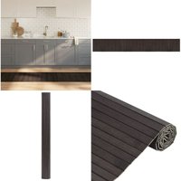Teppich Rechteckig Dunkelbraun 60x400 cm Bambus - Bambus Teppich - Naturfaser Teppich - Wohnraum Teppich - Flur Teppich - Rutschfester Teppich - Home von VIDAXL