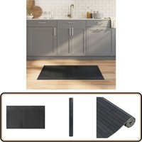 Teppich Rechteckig Grau 60x100 cm Bambus - Bambus Teppich - Grauer Teppich - Wohnraumteppich - Rutschfeste Matte - Naturfaser Teppich von VIDAXL