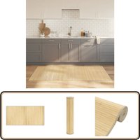 Teppich Rechteckig Hell Natur 100x200 cm Bambus - Bambus Teppich - Wohnraumteppich - Flurmatte - Rutschfeste Unterseite - Naturmaterialien von VIDAXL