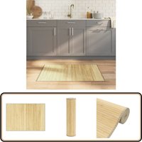 Teppich Rechteckig Hell Natur 70x100 cm Bambus - Naturholzteppich - Bambus Teppich - Wohnraumteppich - Flurmatte - Rutschfeste Oberfläche von VIDAXL