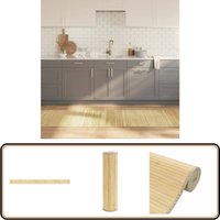 Teppich Rechteckig Hell Natur 70x1000 cm Bambus - Bambus Teppich - Naturfaser Teppich - Wohnraum Teppich - Flur Teppich - Lange Teppiche von VIDAXL