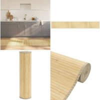 Teppich Rechteckig Hell Natur 70x500 cm Bambus - Naturholzteppich - Bambus Teppich - Wohnbereich Teppich - Flur Teppich - Schlafzimmer Teppich - Home von VIDAXL