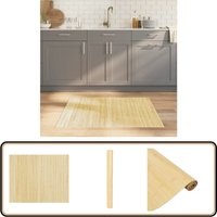Teppich Rechteckig Hell Natur 80x100 cm Bambus - Bambus Teppich - Naturholzteppich - Wohnteppich - Flurmatte - Rutschfeste Matte von VIDAXL