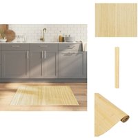Teppich Rechteckig Hell Natur 80x100 cm Bambus - Bambus Teppich - Naturholzteppich - Wohnteppich - Flurmatte - Rutschfeste Matte von VIDAXL