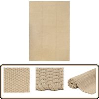 Teppich Rechteckig Natur 120x180 cm Baumwolle - Baumwollteppich - Naturfarben - Wohnteppich - Flurmatten - Wohnzimmerteppich von VIDAXL