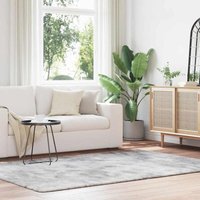 Vidaxl - Teppich Shaggy Hochflor navarra Silbergrau 160x230 cm Polyester von VIDAXL