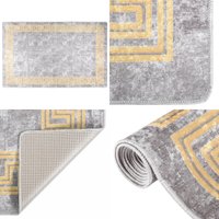 Teppich Waschbar 80x150 cm Grau Rutschfest - Samt Teppich - Wohnzimmer Teppich - Flur Teppich - Grauer Teppich - Digitaldruck Teppich - Home & Living Teppich Waschbar 80x150 cm Grau Rutschfest - Samt Teppich - Wohnzimmer Teppich - Flur Teppich - Grauer Teppich - Digitaldruck Teppich - Home & Living von VIDAXL