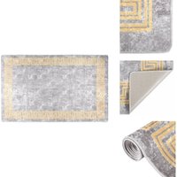 Teppich Waschbar 80x150 cm Grau Rutschfest - Samt Teppich - Wohnzimmer Teppich - Flur Teppich - Grauer Teppich - Digitaldruck Teppich Teppich Waschbar 80x150 cm Grau Rutschfest - Samt Teppich - Wohnzimmer Teppich - Flur Teppich - Grauer Teppich - Digitaldruck Teppich von VIDAXL