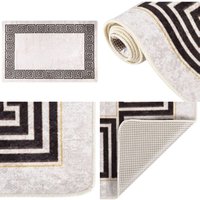 Teppich Waschbar 80x150 cm Hellbeige Rutschfest - Samt Teppich - Wohnzimmer Teppich - Flur Teppich - Schlafzimmer Teppich - Hellbeige Teppich - Home von VIDAXL