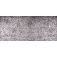 Teppich Waschbar 80x300 cm Grau Rutschfest Vidaxl von VIDAXL