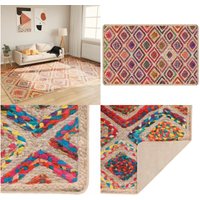 Teppich Waschbar Mehrfarbig 190x300 cm Rutschfest - Samt Teppich - Wohnzimmerteppich - Mehrfarbiger Teppich - Digitaldruck Teppich - Rutschfester Teppich Waschbar Mehrfarbig 190x300 cm Rutschfest - Samt Teppich - Wohnzimmerteppich - Mehrfarbiger Teppich - Digitaldruck Teppich - Rutschfester von VIDAXL