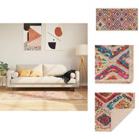 Teppich Waschbar Mehrfarbig 80x150 cm Rutschfest - Samt Teppich - Wohnzimmerteppich - Mehrfarbiger Teppich - Rutschfester Teppich - Digitaldruck Teppich Waschbar Mehrfarbig 80x150 cm Rutschfest - Samt Teppich - Wohnzimmerteppich - Mehrfarbiger Teppich - Rutschfester Teppich - Digitaldruck von VIDAXL