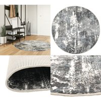 Teppich Waschbar Mehrfarbig Ø 120 cm Rutschfest - Samt Teppich - Wohnteppich - Rund Teppich - Multicolor Teppich - Digitaldruck Teppich - Home & Teppich Waschbar Mehrfarbig Ø 120 cm Rutschfest - Samt Teppich - Wohnteppich - Rund Teppich - Multicolor Teppich - Digitaldruck Teppich - Home & von VIDAXL